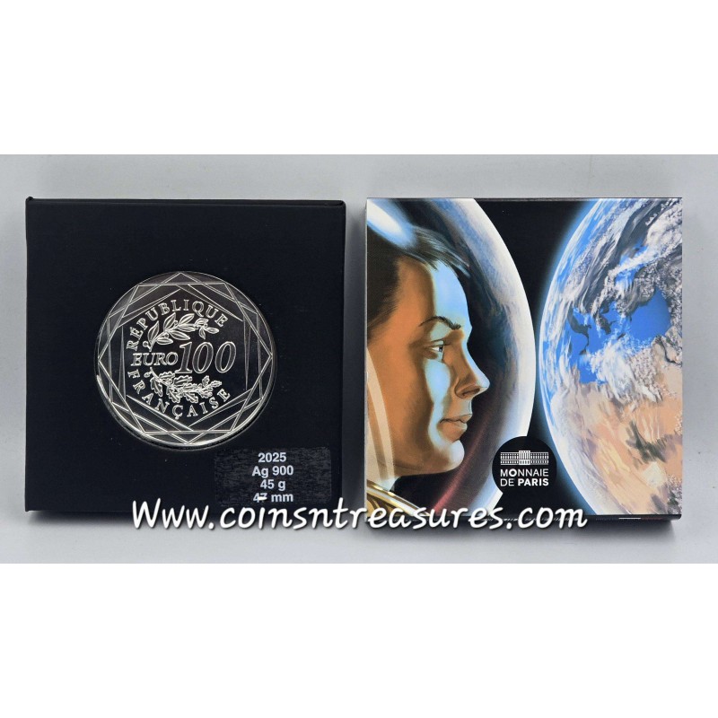 France Space Odyssey Thomas Pesquet 100€ Silver coin 2025 WORLD COINS