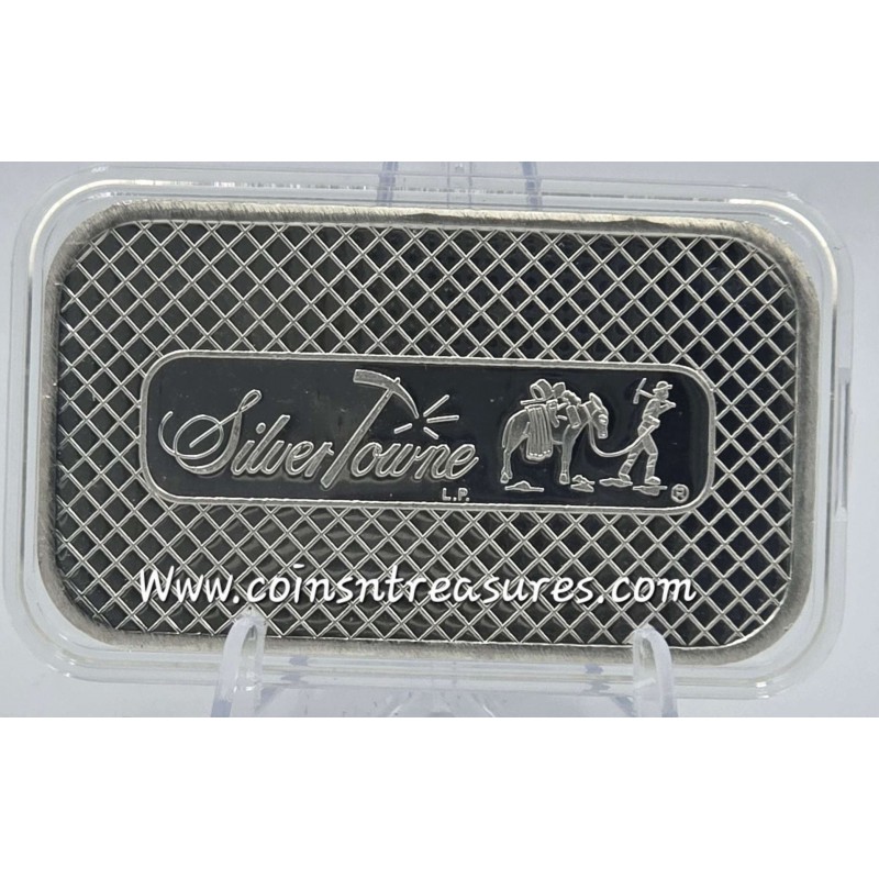 Silver Towne 1 oz .999 Prospector Silver Bar GOLD AND SILVER BULLION