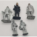 VARIUS LEAD 5 KNIGTS SOLDIERS VINTAGE TOYS LOT ANTIQUES & OTHER COLLECTIBLES