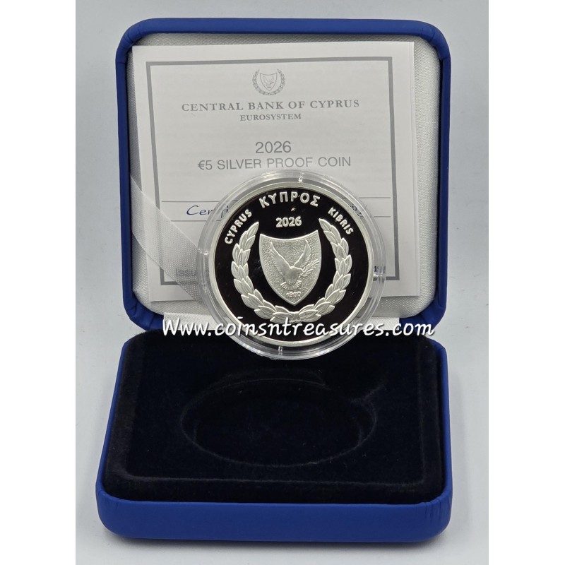 Cyprus 2026 Silver Proof coin Rigainas Castles WORLD COINS
