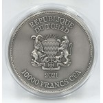 Chad 2 oz SILVER COIN SAINT GEORGE SLAYS THE DRAGON 2021 GOLD AND SILVER BULLION
