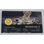 AFRICAN LION 1/1000 Oz Gold Coin in card GOLD AND SILVER BULLION