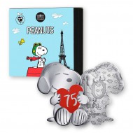 France Peanuts 75th Anniversary Snoopy Shaped .999 Silver