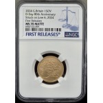 UK 2024 D-DAY Gold Sovereign Matte NGC MS70 Struck on the day WORLD COINS