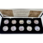 Famous Sailing Ships- set collection of 10 colored coins WORLD COINS