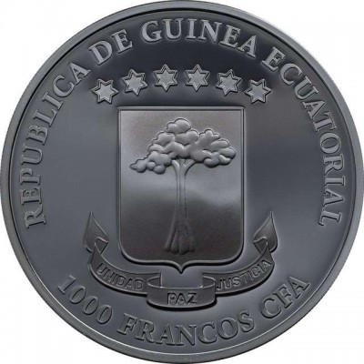 Equatorial Guinea 2018 1000 Francs SILVER PROOF coin 1oz Grim Reaper The Death
