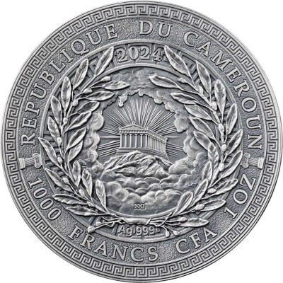 Dionysus Greek Mythology 1 Oz Silver Coin Cameroon 2024