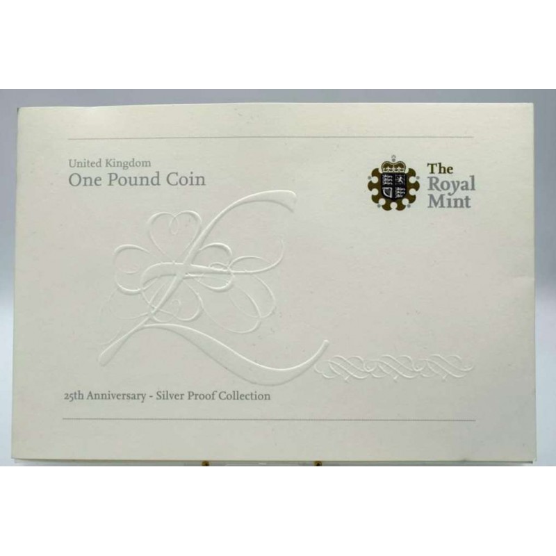 UK 2008 £1 Silver Proof 25th Anniversary 14 Coin Set Collection by Royal mint SPECIAL OFFERS