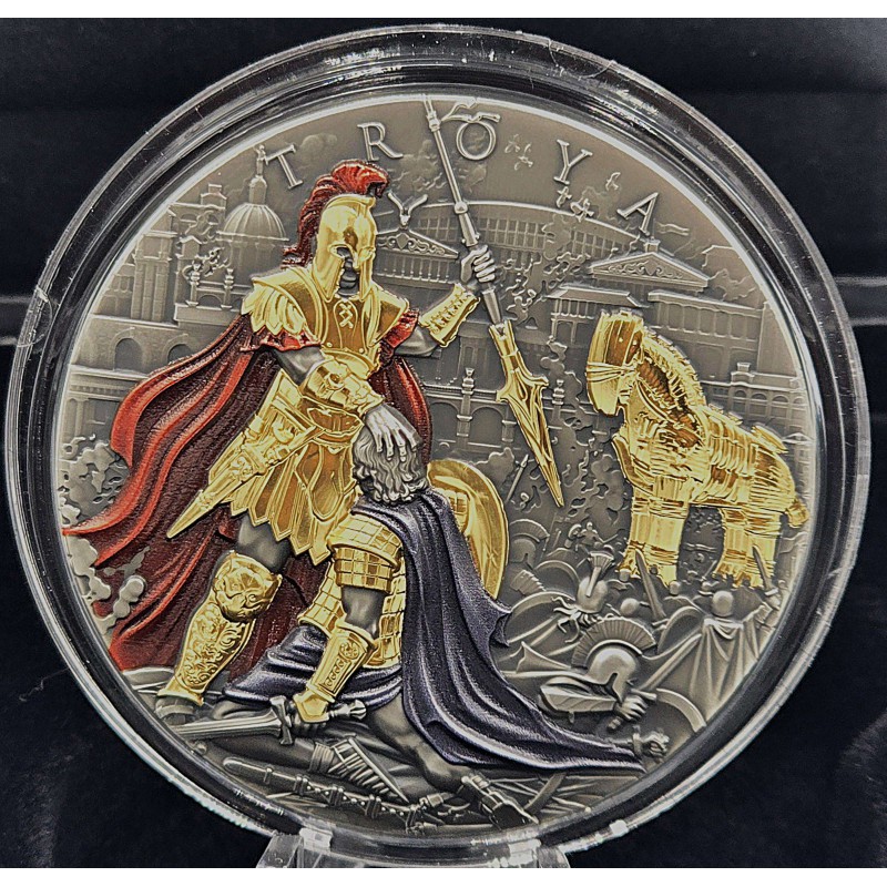 TROYA Greek mythology 2 Oz Silver Coin 5$ Niue 2024 GOLD AND SILVER BULLION
