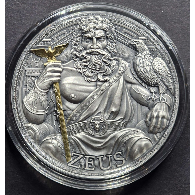 ZEUS Great Greek Mythology 3 Oz Silver Coin Cameroon 2025 GOLD AND SILVER BULLION
