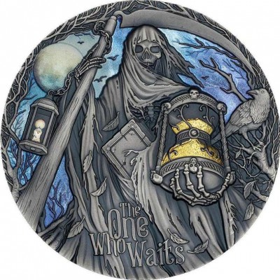 GRIM REAPER THE ONE WHO WAITS 2 Oz Silver Coin 2024