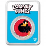 Samoa 1 oz silver Coin Looney Toons DAFFY DUCK 2022 BU COLOURED GOLD AND SILVER BULLION