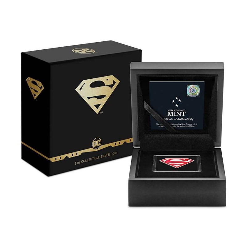 2021 Niue DC Comics - Superman Shield Silver Coin Logo GOLD AND SILVER BULLION