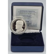 GREECE 2014 ARISTOTLE SILVER PROOF COIN 10 EURO ARISTOTELIS