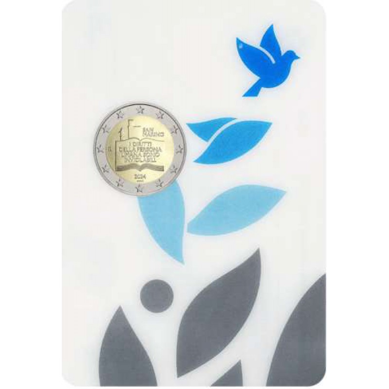 SAN MARINO 2024 DECLARATION OF CIVIL RIGHTS 2 EURO COIN WORLD COINS
