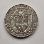 Panama 1/4 Balboa silver coin 1934 rare WORLD COINS
