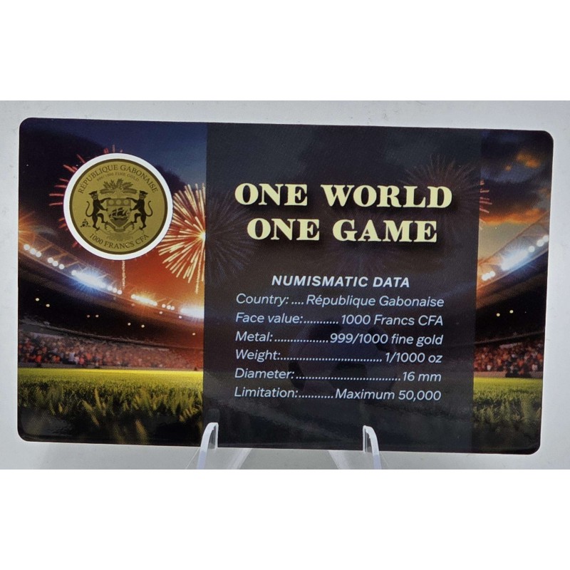Football Events 1/1000 Oz Gold Coin card GOLD AND SILVER BULLION
