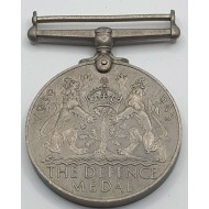 GREAT BRITAIN UK ENGLAND WWII The Defense Medal 1939 - 1945 KGVI