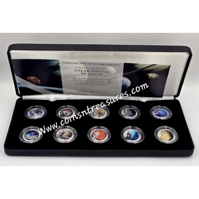 Cook Islands Solar System Planets set collection of 10 coins