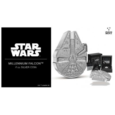 Niue 2 oz Silver 2023 Star Wars Millennium Falcon Coin