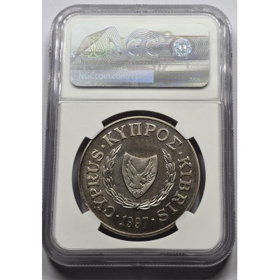 CYPRUS 1997 1 POUND COIN WWF TURTLE CUNI NGC MS68