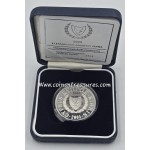 CYPRUS 2005 SILVER PROOF 1 POUND MONACHUS SEAL BOX + COA WORLD COINS
