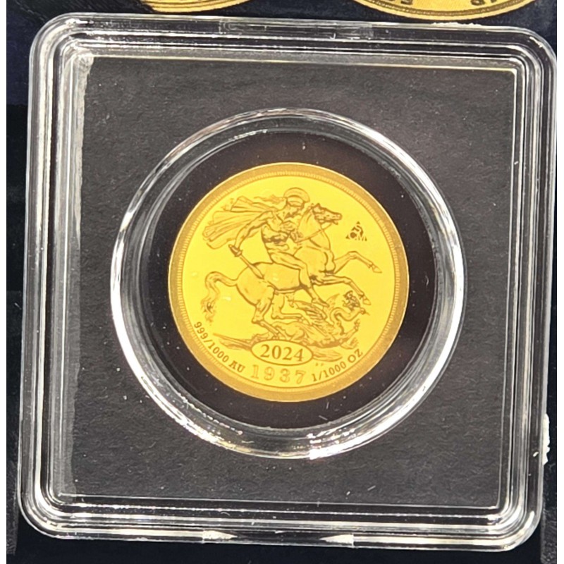 King Edward 1937 Sovereign 1/1000 Oz .999 Gold Coin 2024 GOLD AND SILVER BULLION