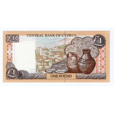 CYPRUS 1 POUND BANKNOTE 2004 GEM UNC P60d