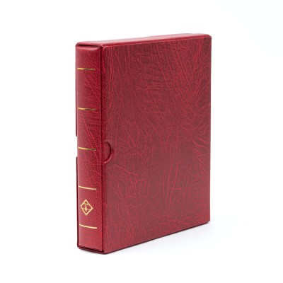 Optima Red F Coin Album binder incl. slipcase and Pages up to 42mm