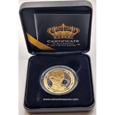 GHANA 2022 ALIEN Gold Black Empire Edition 1 Oz Silver