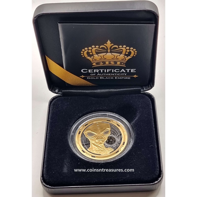 GHANA 2022 ALIEN Gold Black Empire Edition 1 Oz Silver GOLD AND SILVER BULLION