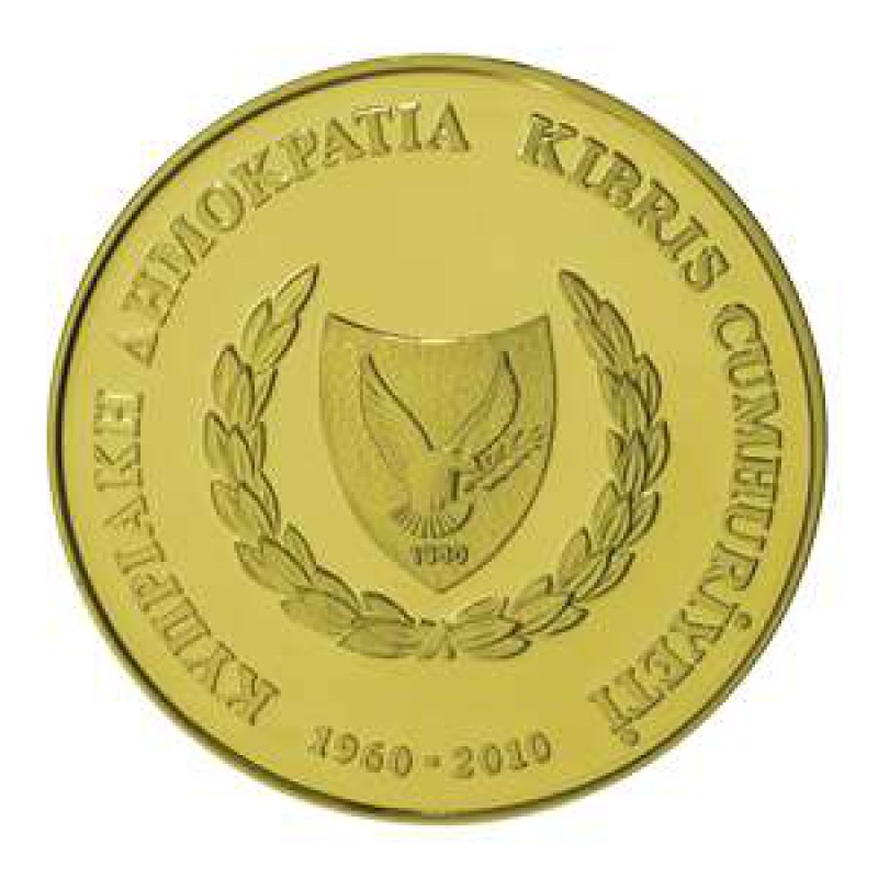 CYPRUS 2010 GOLD PROOF 20 EURO 50th Anniversary of the Republic of Cyprus BOX + COA WORLD COINS