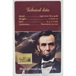 Presidents of the USA Abraham Lincoln 1/1000 Oz Gold Coin GOLD AND SILVER BULLION