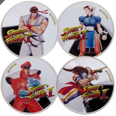 FIJI 2021 SILVER 1 OZ 999 4 PROOF COLOURED COINS STREET FIGHTER II 30TH ANNIVERSARY BU IN CAPSULES