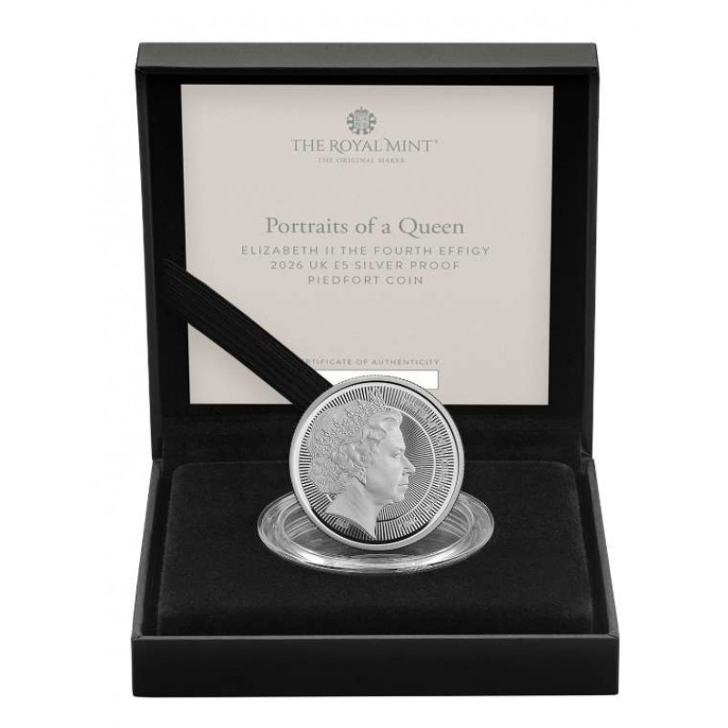 UK 2026 QEII Fourth Effigy Portrait PIEDFORT Silver Proof Coin WORLD COINS