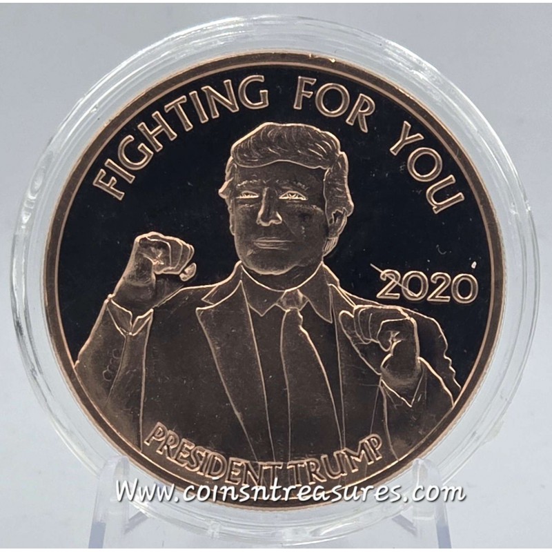 Trump Fighting for You 1 oz 999 Copper Round GOLD AND SILVER BULLION