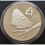 CYPRUS 2002 CUNI 1 POUND BUTTERFLY UNC BU COIN WORLD COINS
