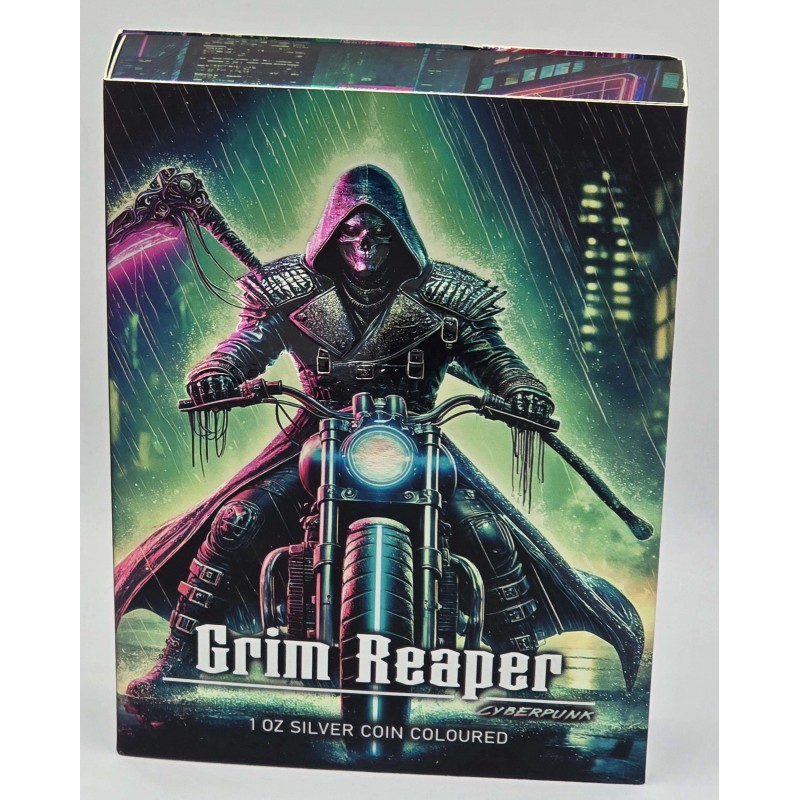 GRIM REAPER II Cyberpunk 1 Oz Silver Coin 2024 Canada GOLD AND SILVER BULLION