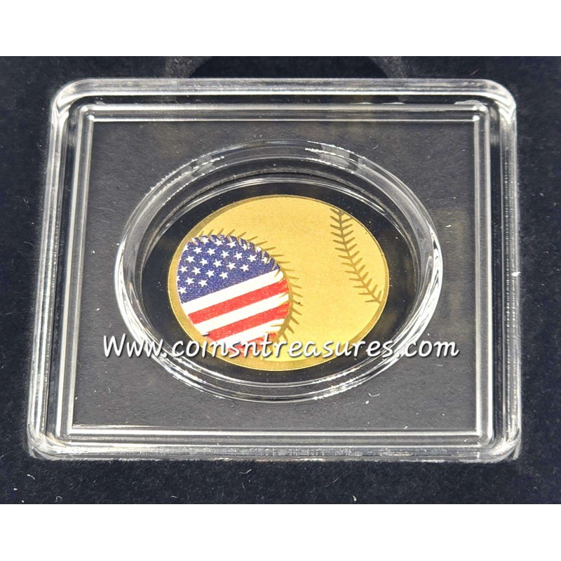American Baseball 1/1000 Oz 999 Gold Ball Shaped Coin GOLD AND SILVER BULLION