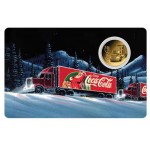 Coca Cola Christmas 1/1000 Oz .999 Gold 3 coin cards Album GOLD AND SILVER BULLION
