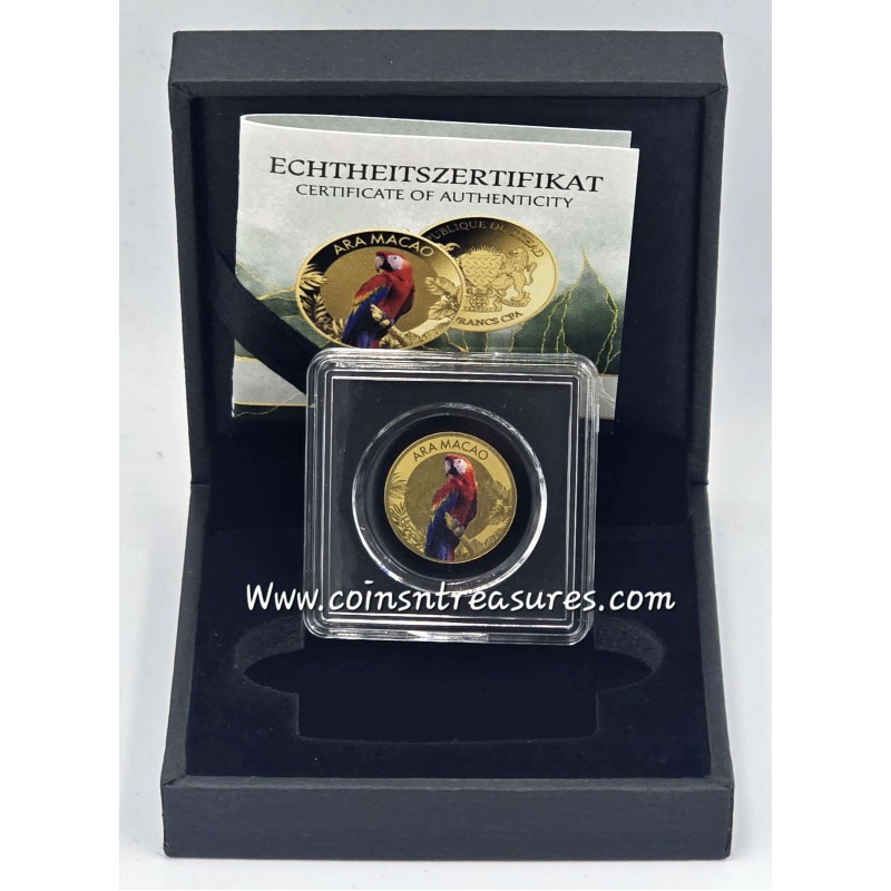 Scarlet Macaw Parrot Bird 1/1000 Oz Gold Coin GOLD AND SILVER BULLION