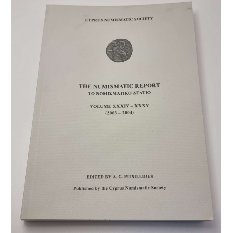 CYPRUS NUMISMATIC SOCIETY YEAR BOOK REPORT COINS 2003 - 2004 OUT OF PRINT 