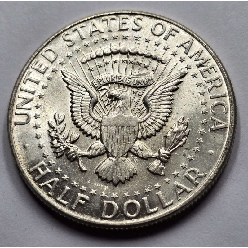 USA 1964 Kennedy Half Dollar coin 90% Silver AU-UNC WORLD COINS