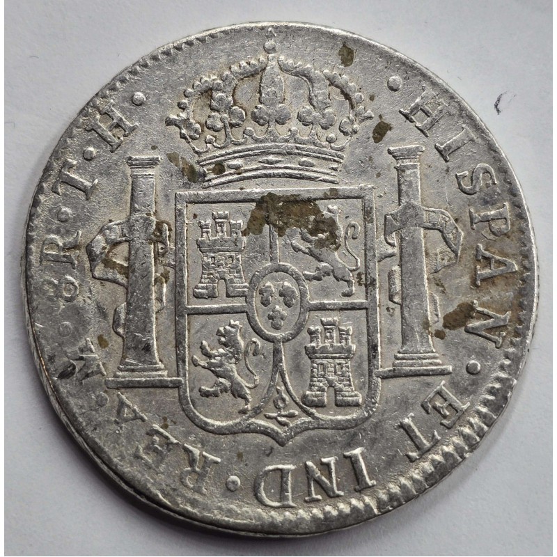 MEXICO 8 REALES SILVER COIN CAROLUS IIII 1804 WORLD COINS