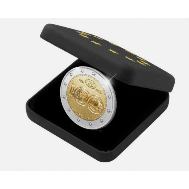 Belgium 2026 National Railway 2 Euro REVERSE Proof Coin WORLD COINS
