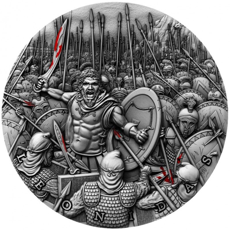 LEONIDAS SPARTA 2019 NIUE 2 oz Silver Coin GOLD AND SILVER BULLION