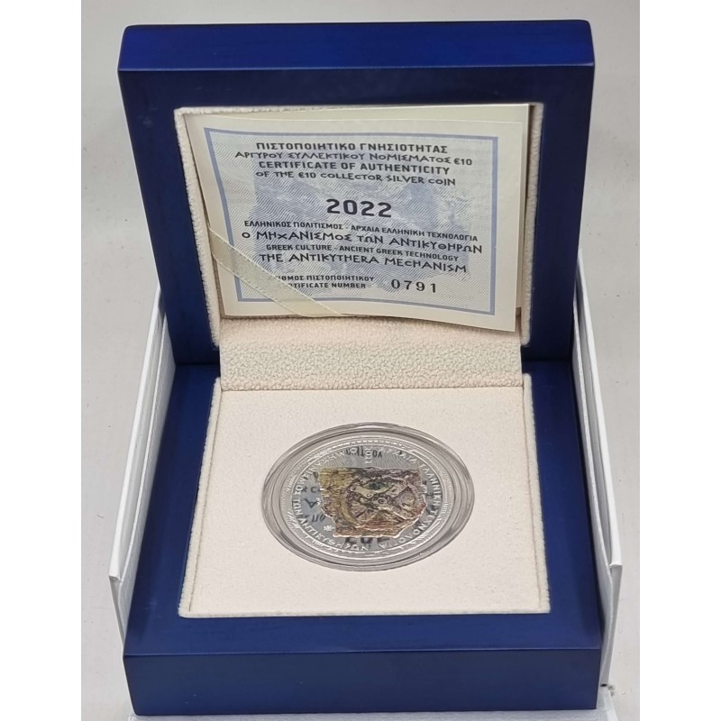 GREECE 2022 THE ANTIKYTHERA MECHANISM SILVER PROOF COIN WORLD COINS