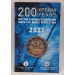 GREECE 2021 2 Euro Greek Revolution in coin card WORLD COINS