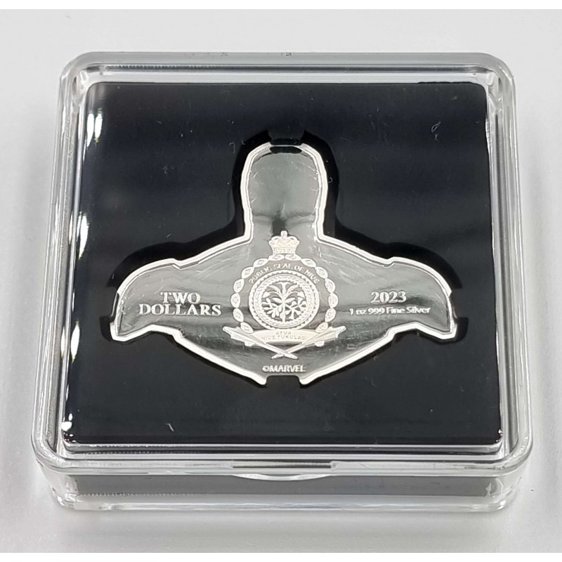 IRON MAN Marvel Shaped 1 Oz Silver Coin .999 Niue 2023 GOLD AND SILVER BULLION