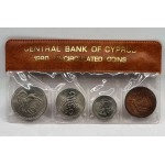CYPRUS 1980 YEAR SET MILS COINS IN WALLET CASE WORLD COINS